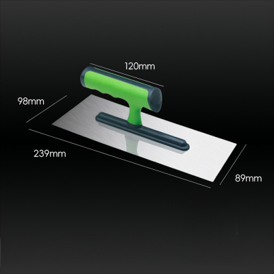 Plastering trowel with plastic handle