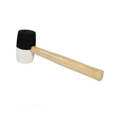 RUBBER MALLET WITH WOODEN HANDLE