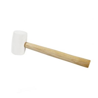 RUBBER MALLET WITH WOODEN HANDLE