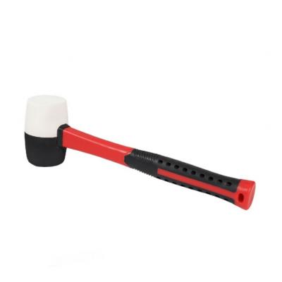 RUBBER MALLET WITH PLASTIC-COATED HANDLE