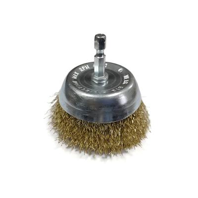 Hexagon Crimped Power Wire Shaft Mounted Cup Brushes RO-299